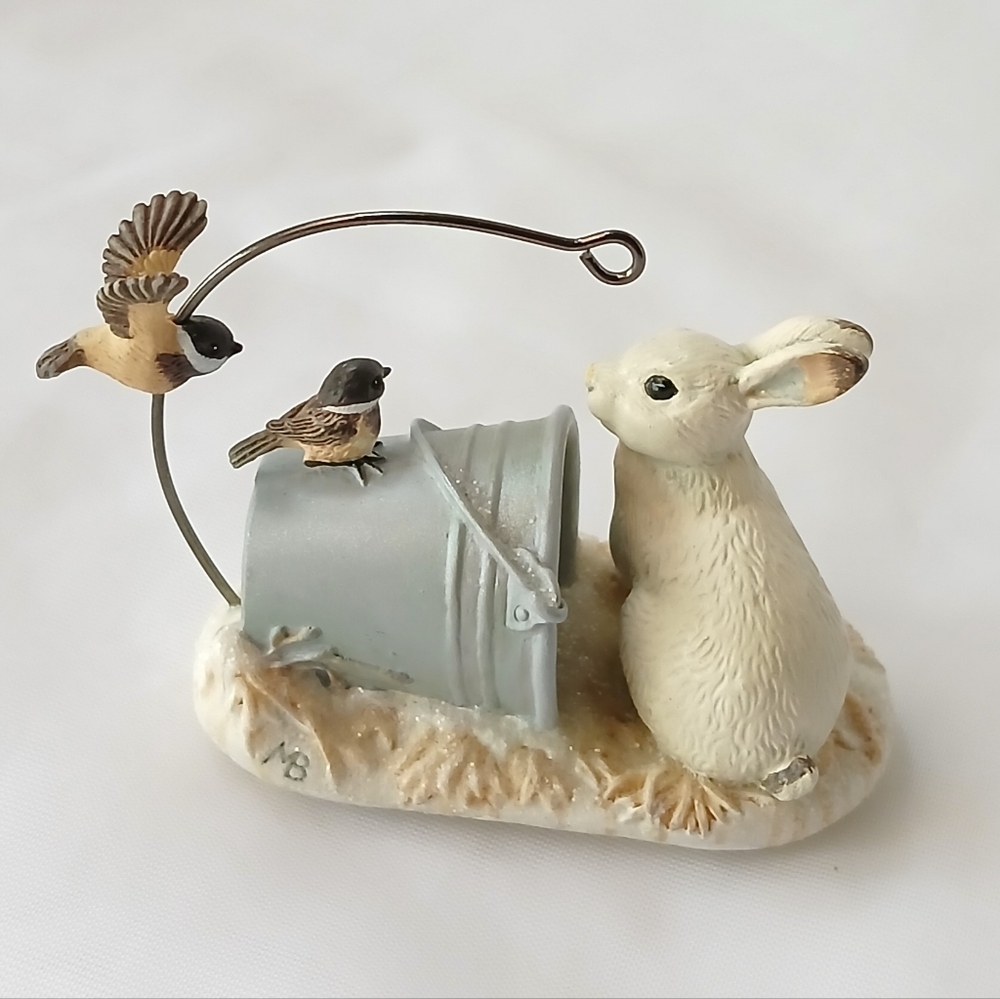 Hallmark Nature's Sketchbook Rabbit and Birds Christmas Tree Ornament